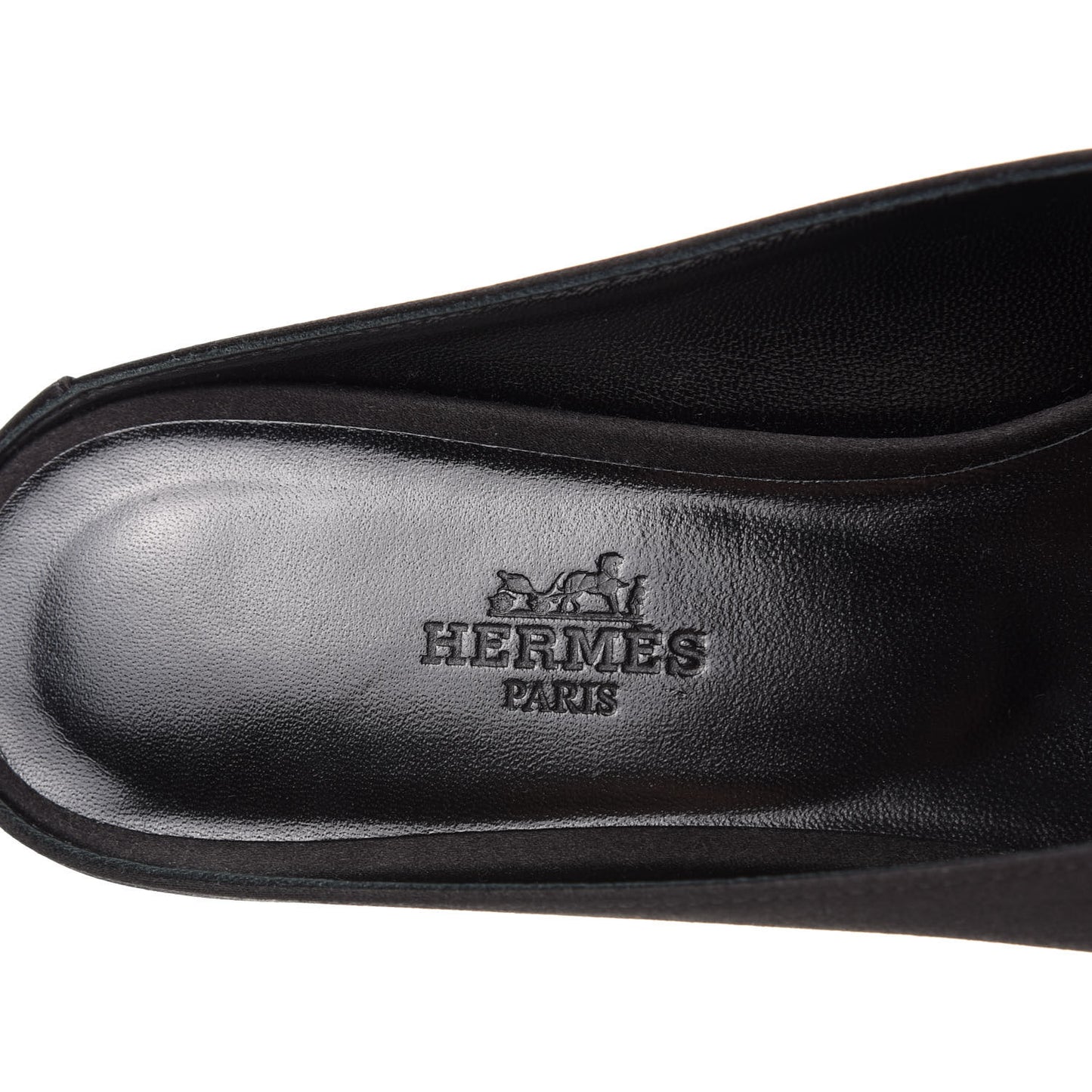 Satin Suede Goatskin Crystal Roxane Mules 37 Black