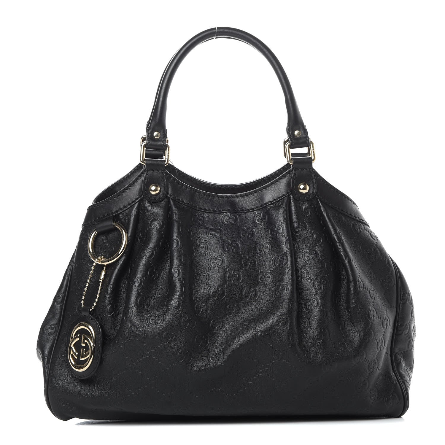 Gucci Guccissima Medium Sukey Tote Black 1 of 10