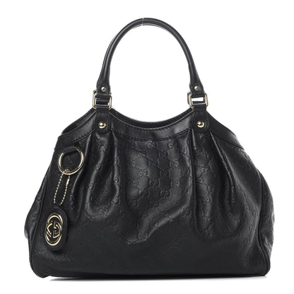 Gucci Guccissima Medium Sukey Tote Black 1 of 10