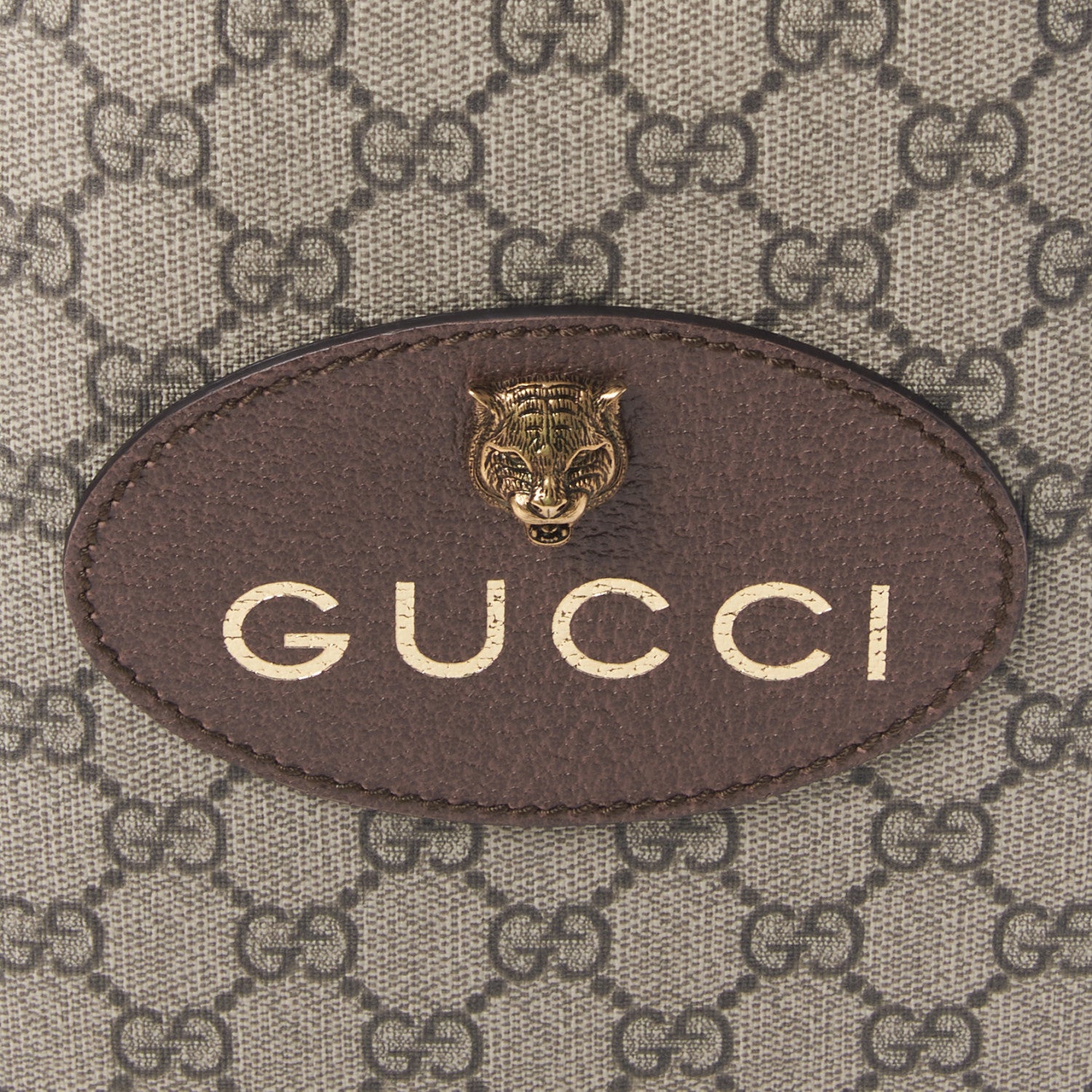 Gucci GG Supreme Monogram Neo Vintage Drawstring Backpack Beige New Acero Crop 8 of 10