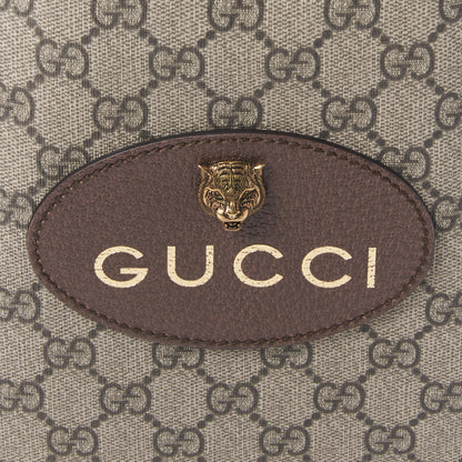 Gucci GG Supreme Monogram Neo Vintage Drawstring Backpack Beige New Acero Crop 8 of 10