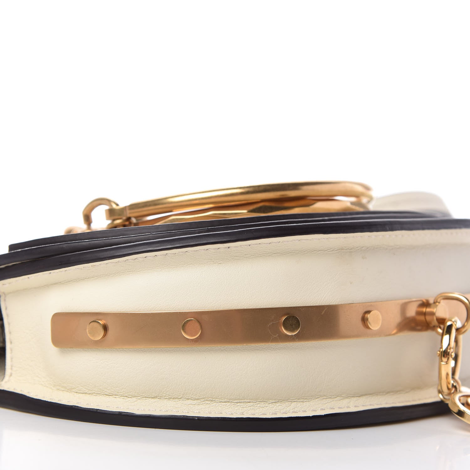 Chloe Calfskin Small Nile Bracelet Minaudiere Bag Off White 6 of 8