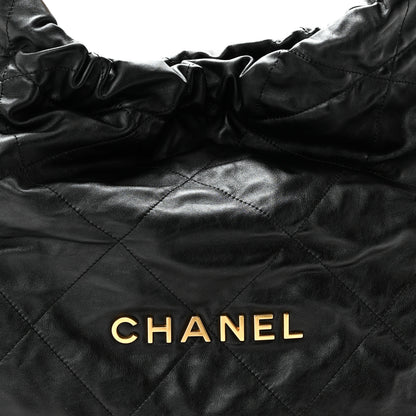 Chanel Shiny Calfskin Quilted Chanel 22 Black 9 of 11