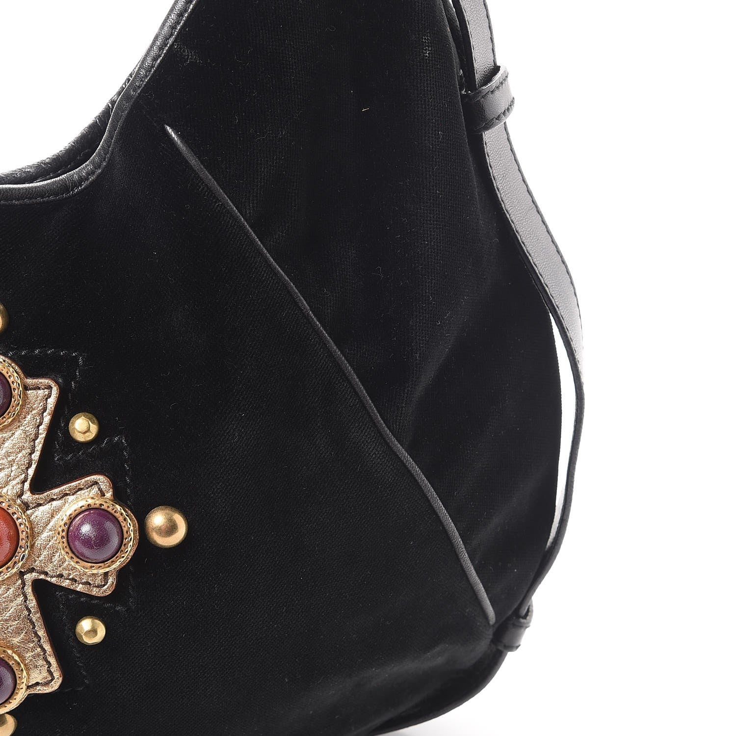 Saint Laurent Velvet Beaded Mombasa Black 13 of 17