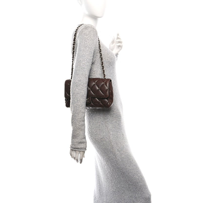 Chanel Lambskin Studded Medium Flap Brown 2 of 12