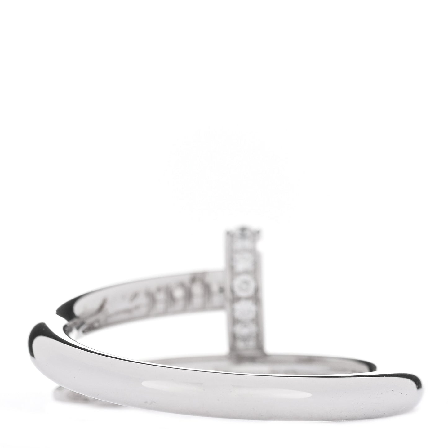 18K White Gold Diamond Juste Un Clou Ring 54 7