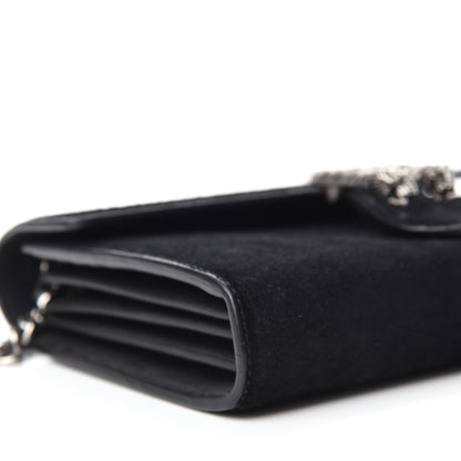 Gucci Suede Mini Dionysus Chain Wallet Black 6 of 10