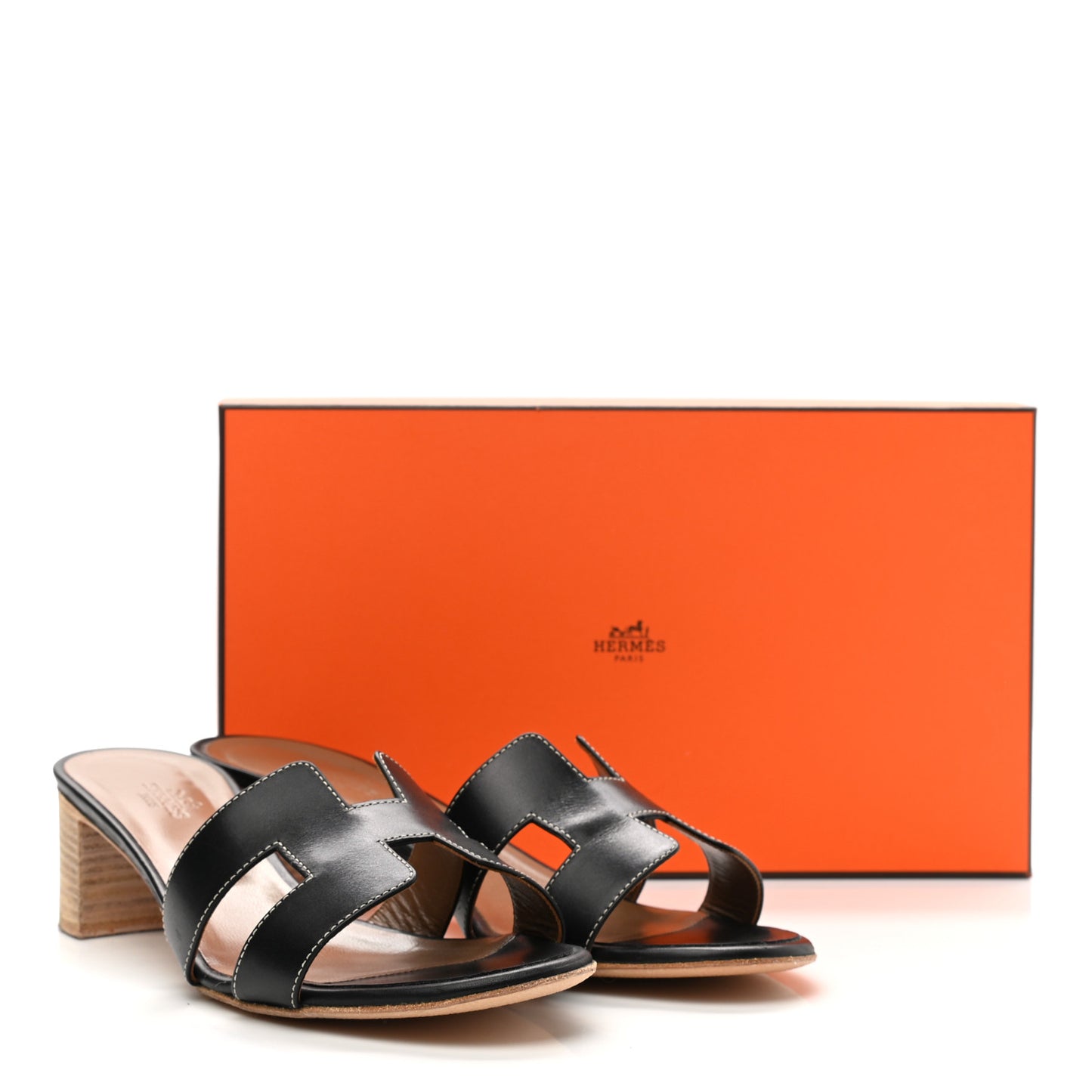 Calfskin Oasis Sandals 39.5 Black