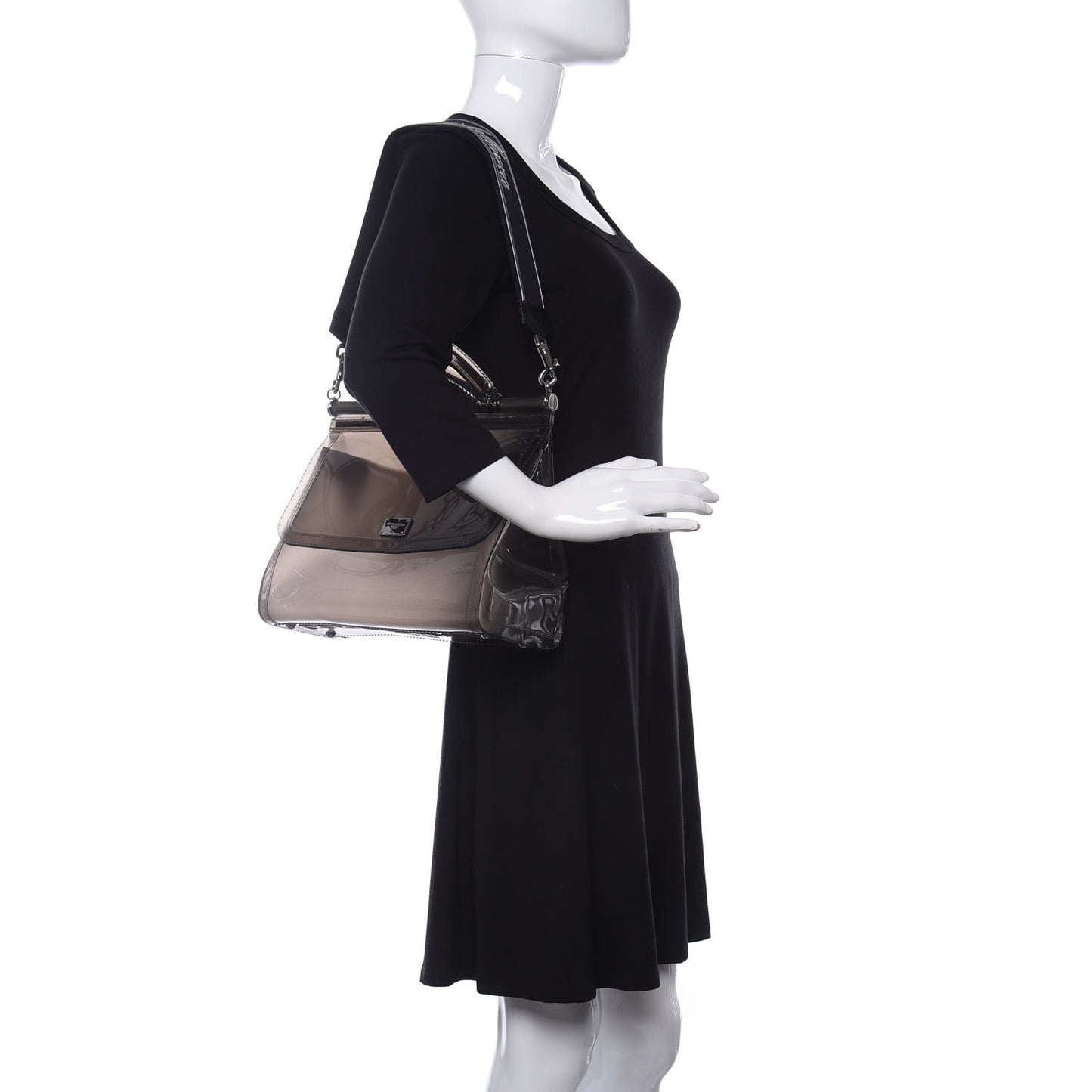 Rubber Semi Transparent Miss Sicily Satchel Back