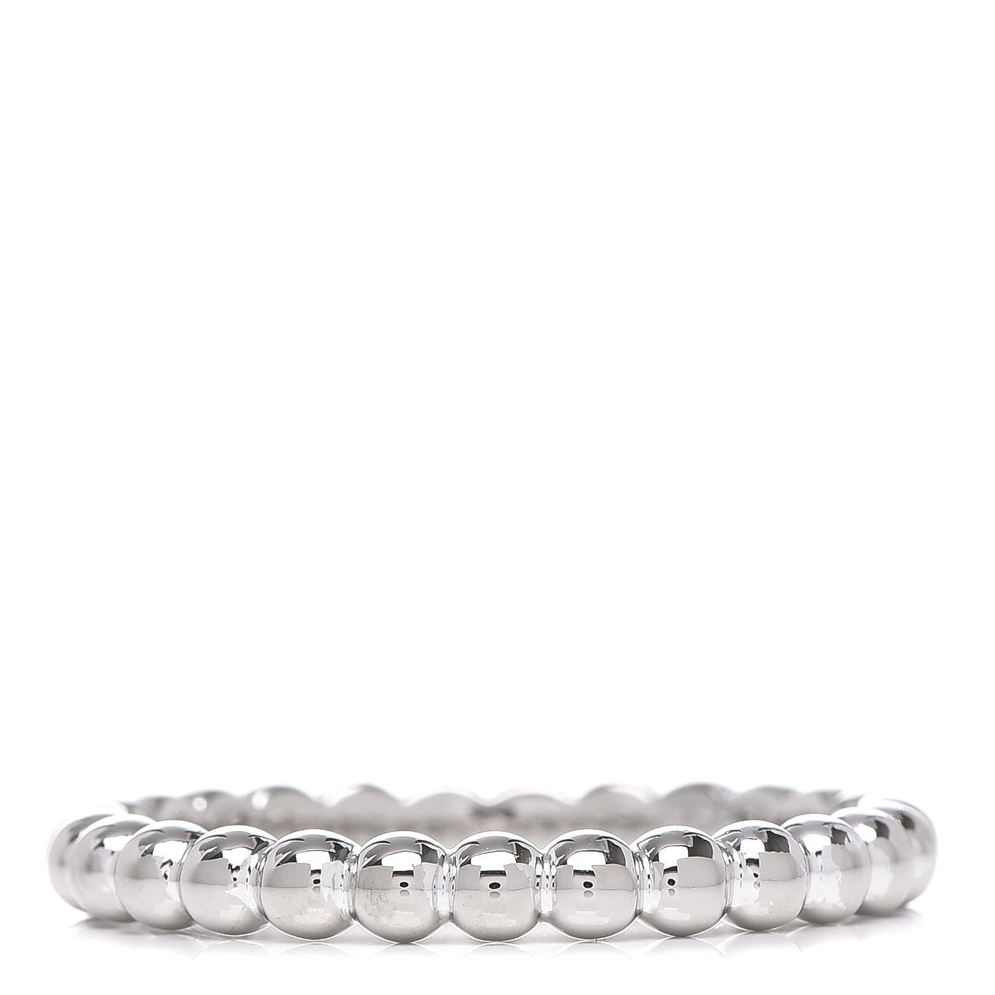 18K White Gold Medium Perlee Ring 59 8.75