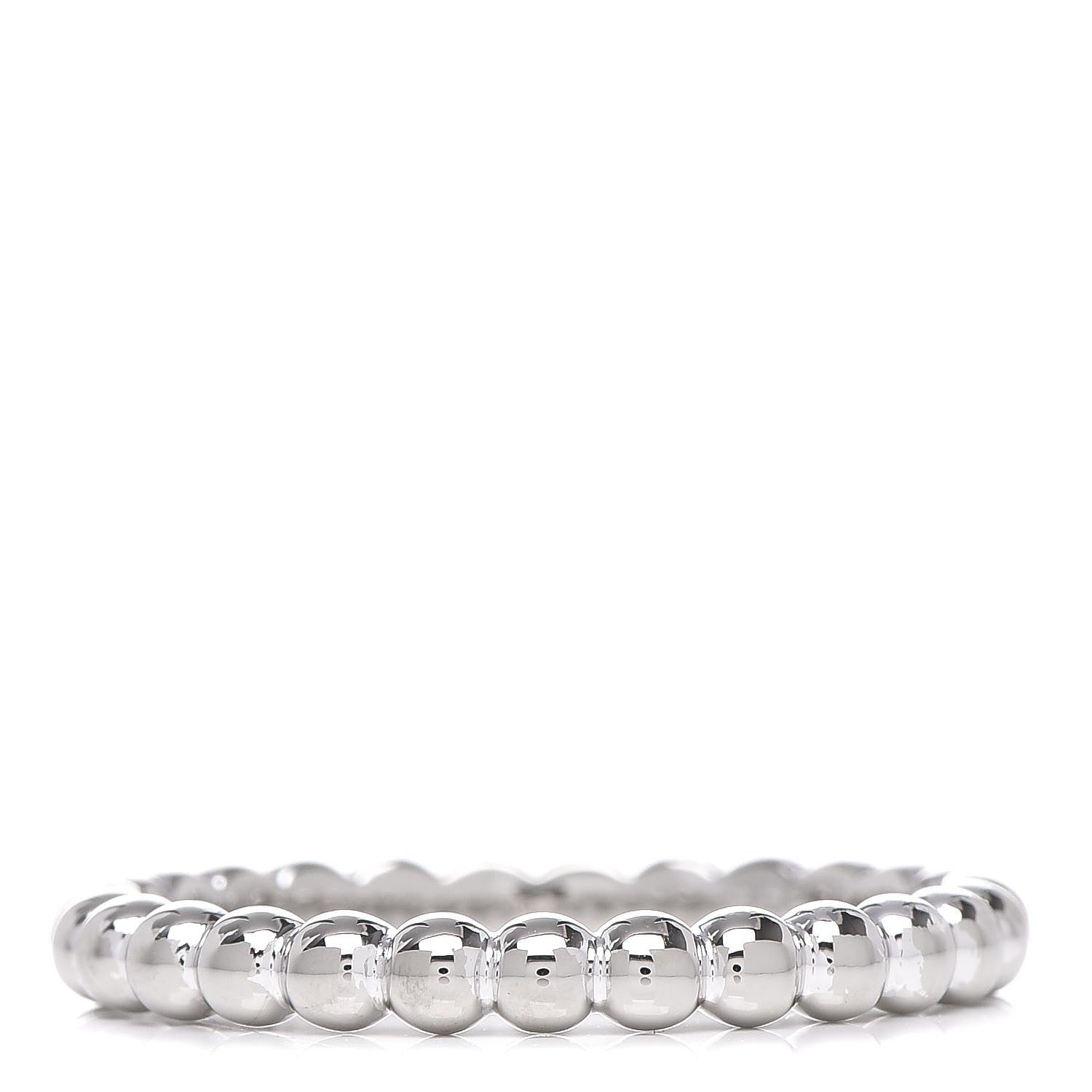 Van Cleef & Arpels 18K White Gold Medium Perlee Ring 59 8.75 3 of 5