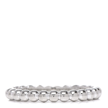 Van Cleef & Arpels 18K White Gold Medium Perlee Ring 59 8.75 3 of 5