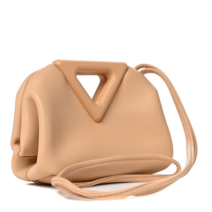 Bottega Veneta Calfskin The Point Coin Purse Almond 3 of 9