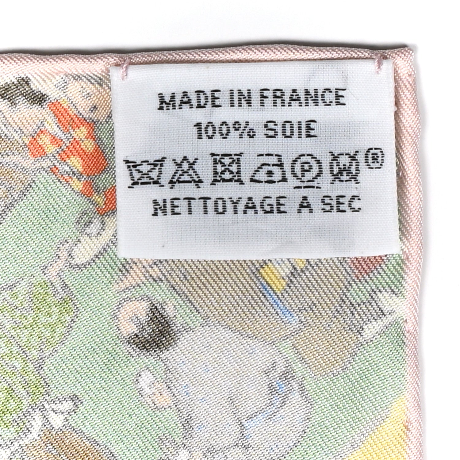 Hermes Silk Les Artisans D'Hermes Scarf 90 Rose Pale Vert Amande 3 of 7