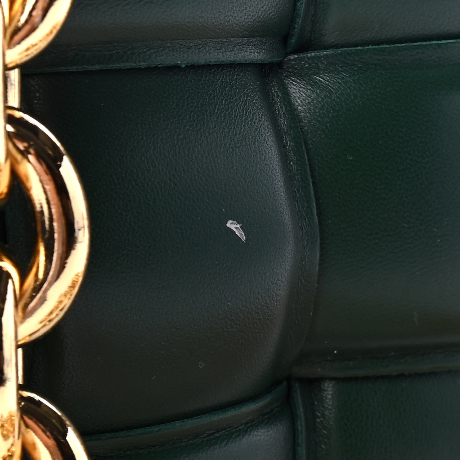 Bottega Veneta Lambskin Maxi Intreccio Padded Chain Cassette Crossbody Bag Raintree 5 of 5