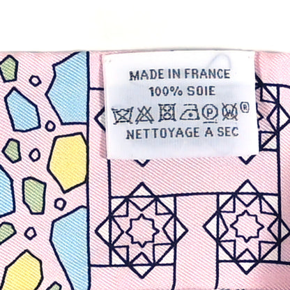 Hermes Silk La Danse Des Amazones Twilly Rose Pale Bleu Jaune 3 of 4