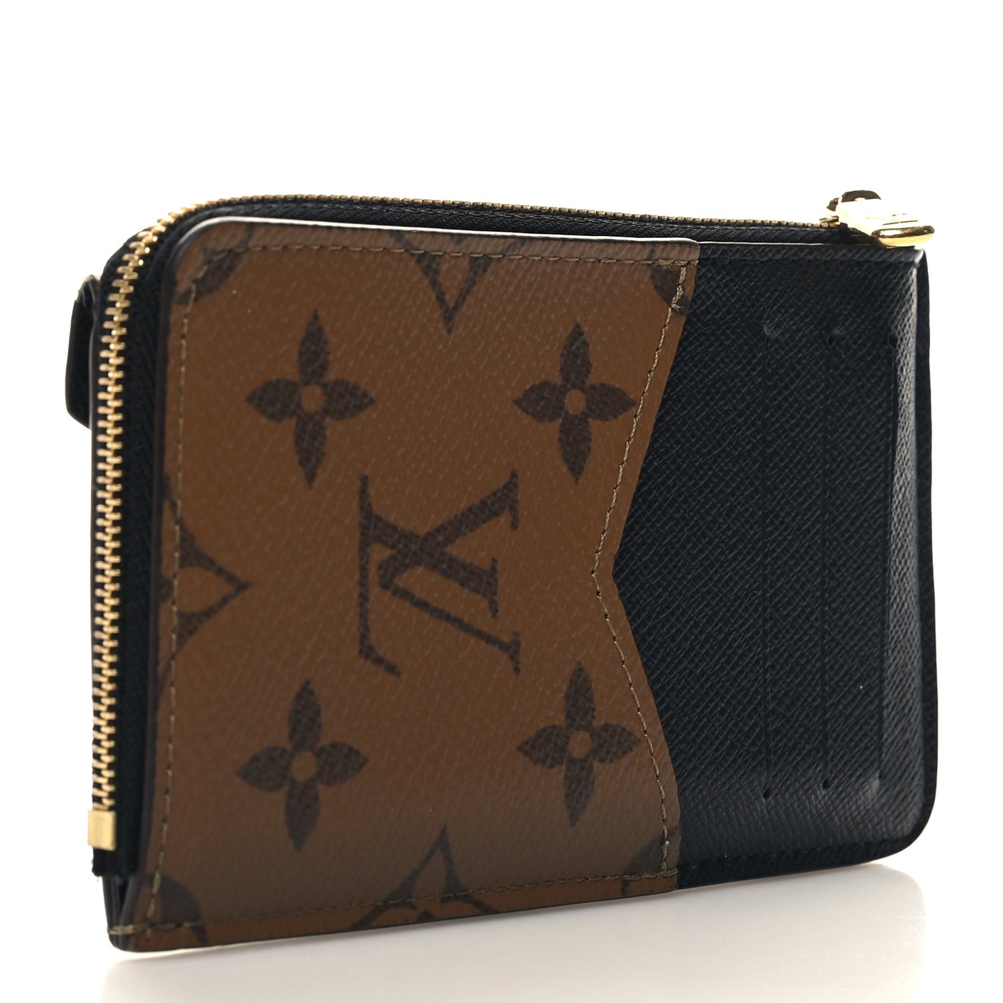 Reverse Monogram Recto Verso Card Holder Brown
