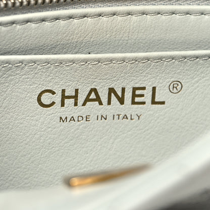 Chanel Lambskin Quilted Mini Sweet Camellia Flap Light Blue 6 of 10