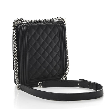 Chanel Calfskin Quilted North South Boy Flap Black 3 of 10