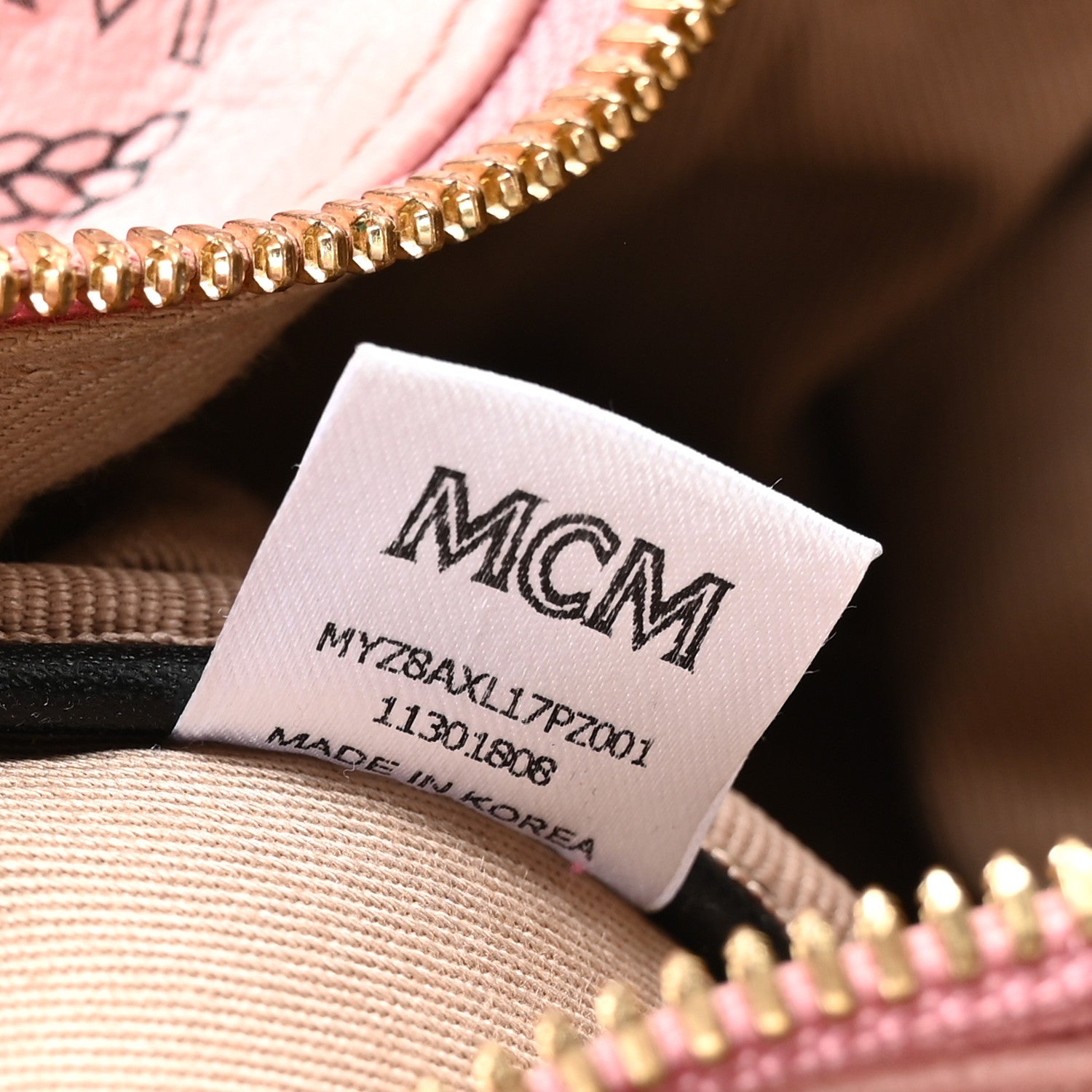 MCM Calfskin Visetos Rabbit Zoo Doll Backpack Soft Pink 1828534