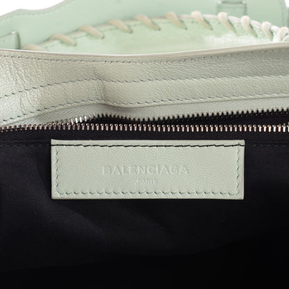Balenciaga Chevre Silver Metallic Edge Hardware City Vert Anis 5 of 9