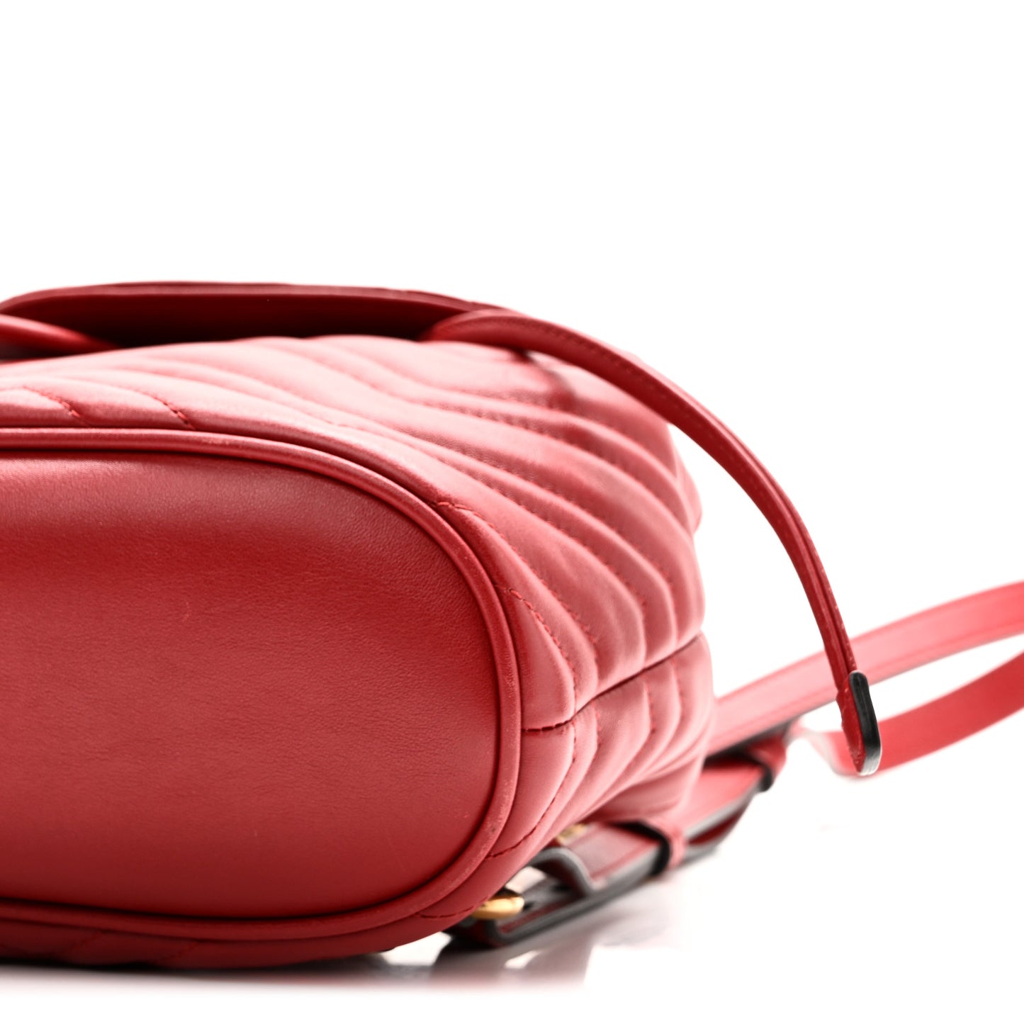 Calfskin Matelasse GG Marmont Flap Backpack Hibiscus Red