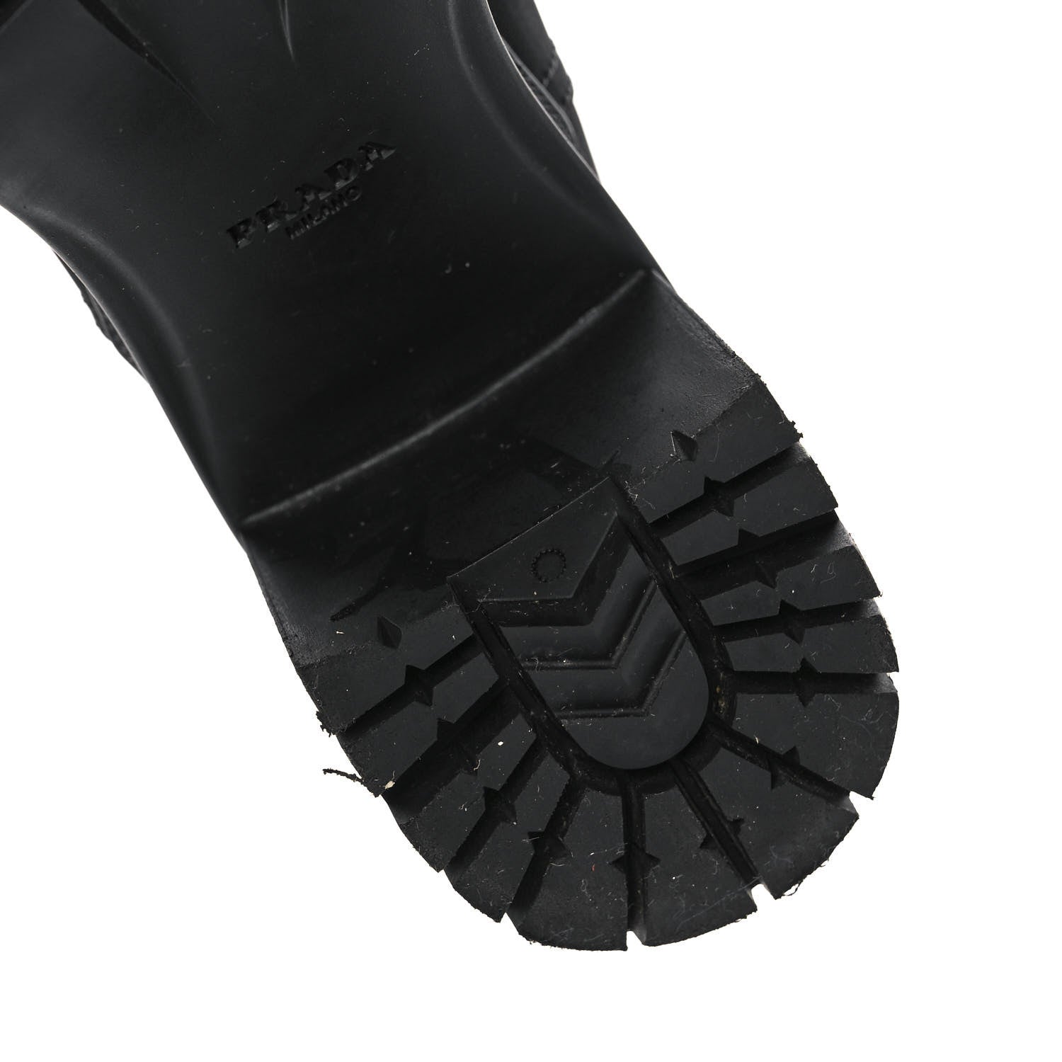 Prada Nylon Lug Sole Chelsea 55mm Boots 39 Black 10 of 12