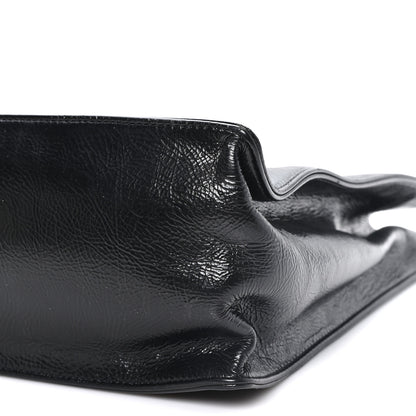 Chanel Glazed Aged Calfskin CC Tote Black 10 of 10