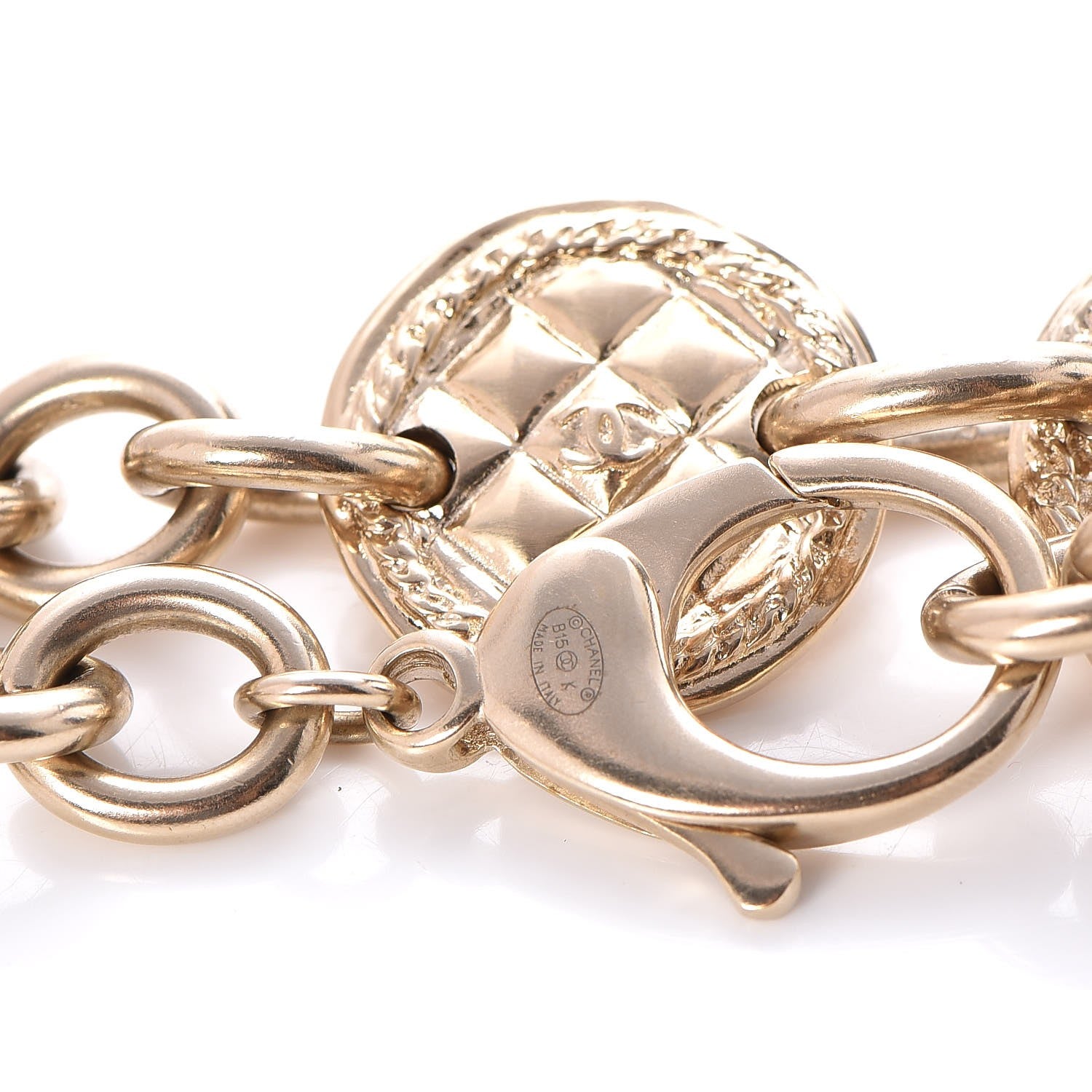 Chanel Chain Quilted CC Medallion Belt Gold 4 of 4