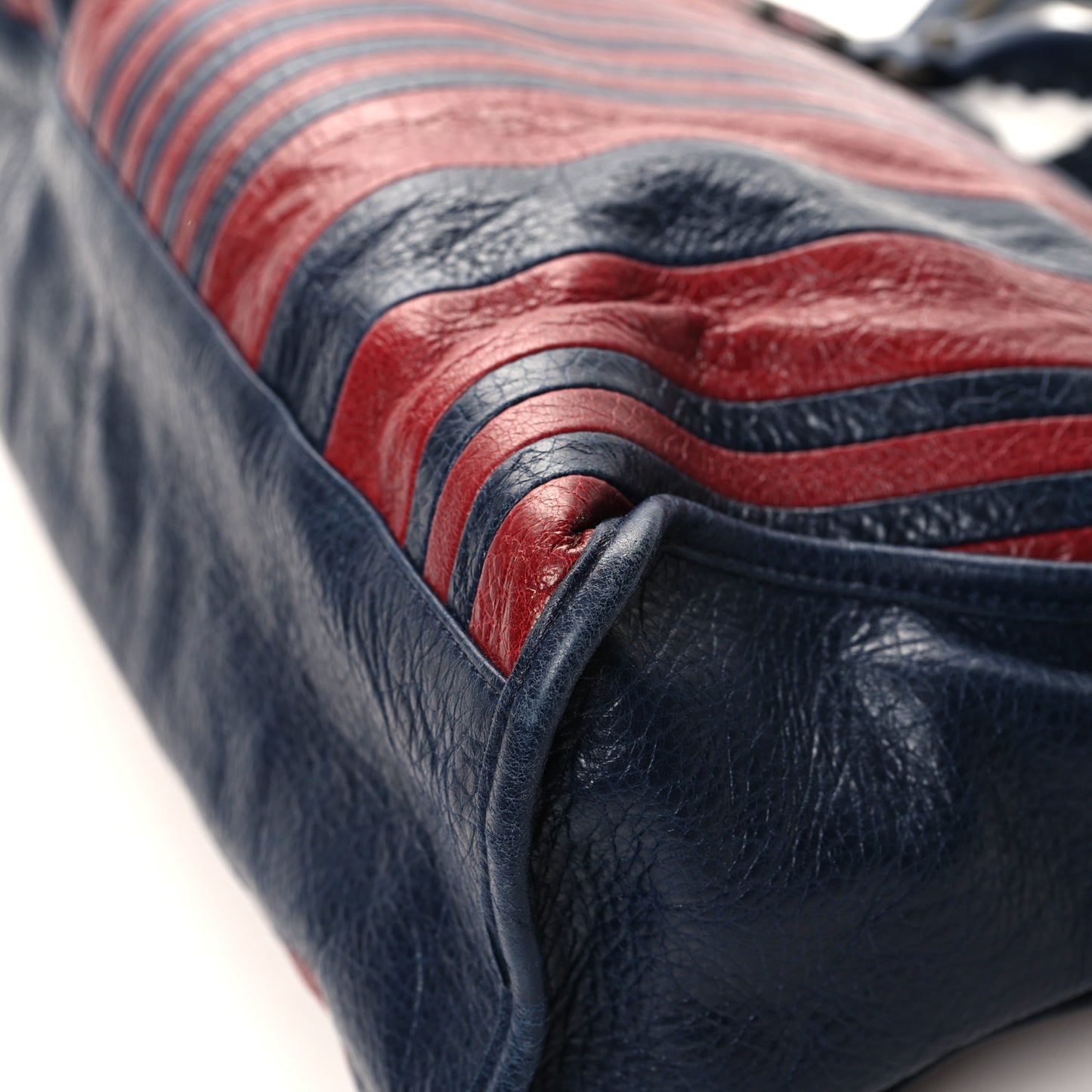 Cuir Arena Striped Classic Hardware City Bleu Nuit Rouge