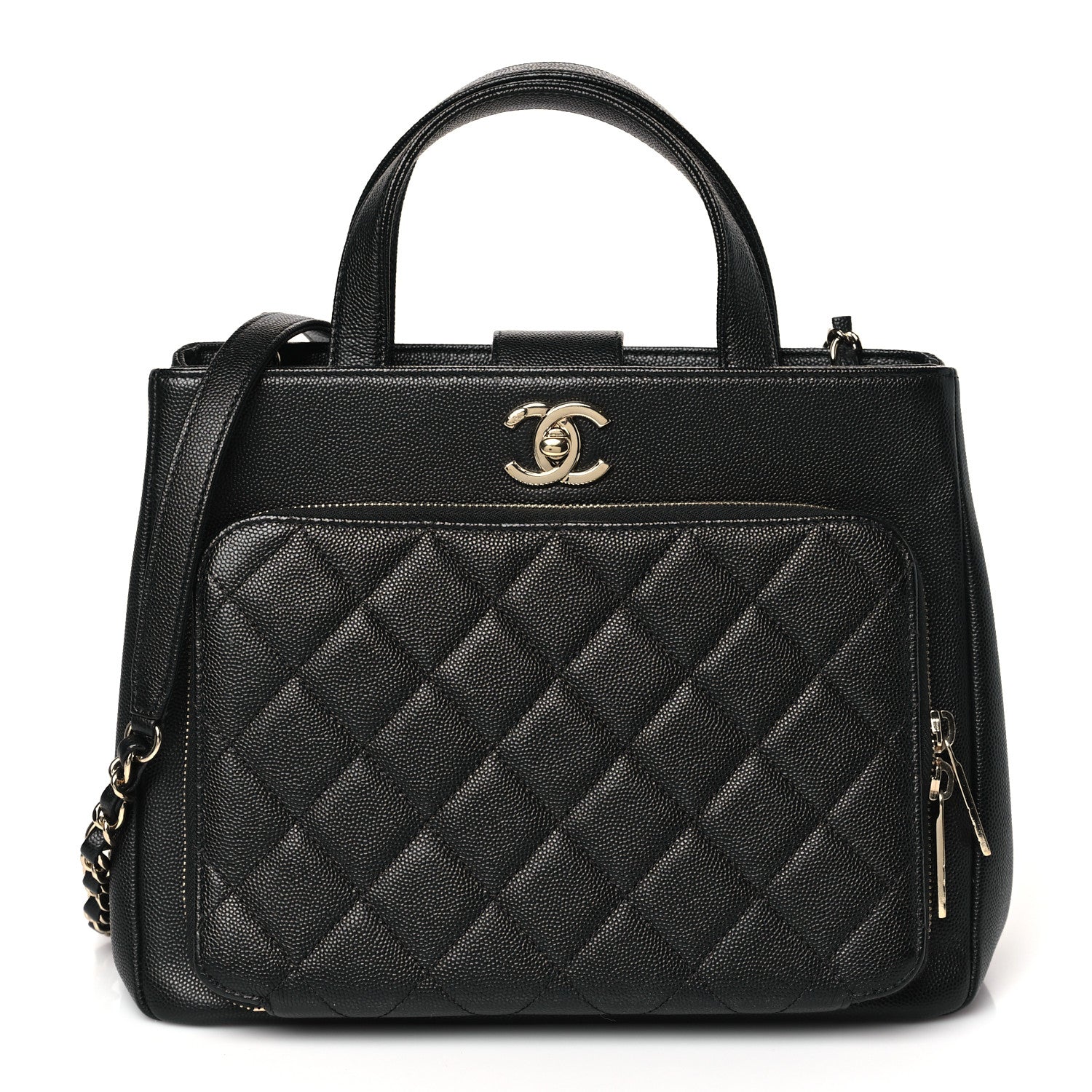 Chanel Caviar Quilted Small Business Affinity Shopping Bag Black 1 of 9