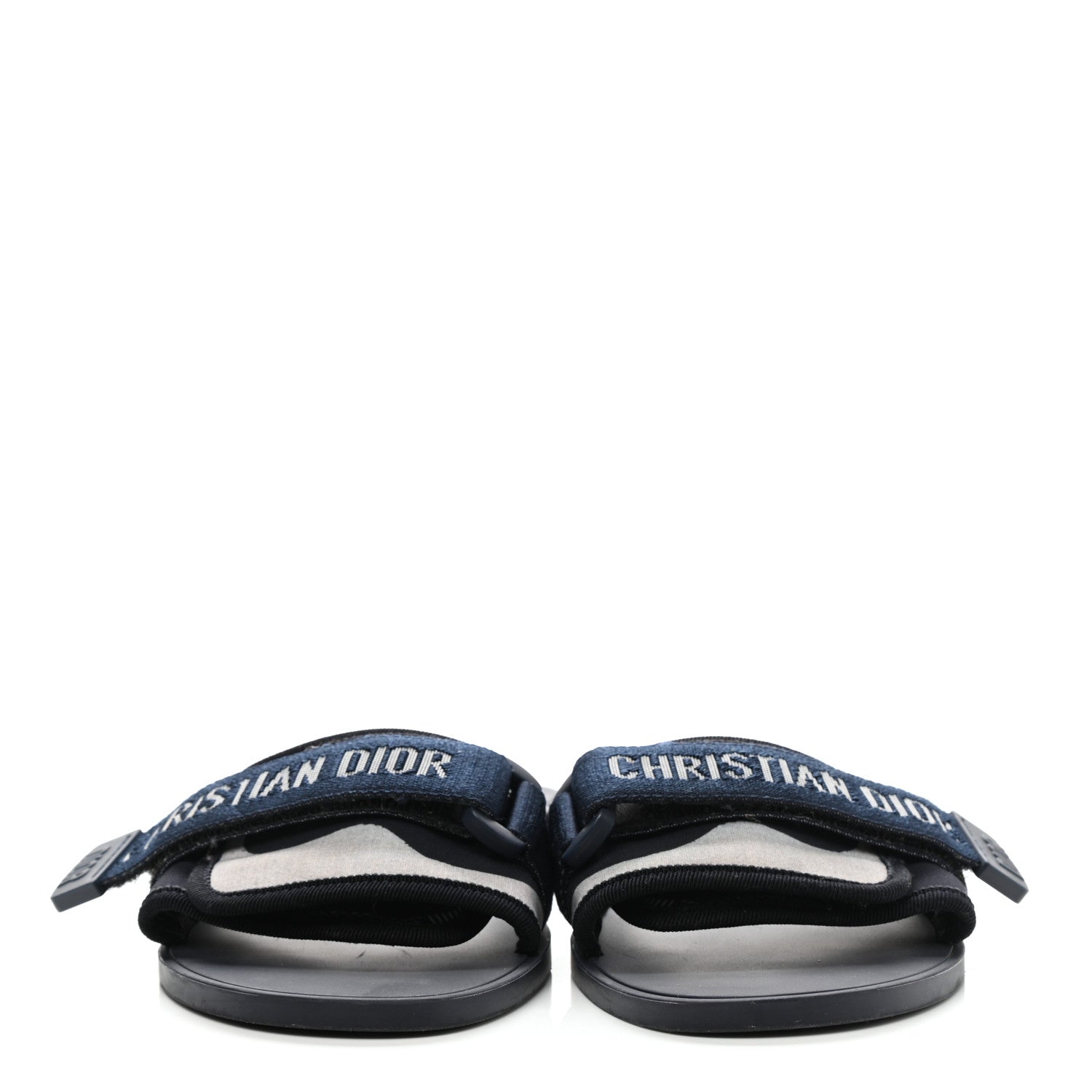 Christian Dior Technical Stretch Fabric Camouflage Dio(r)evolution Slide Sandals 39 Deep Blue 2 of 11