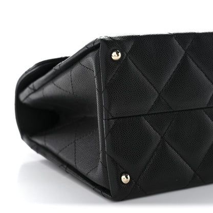 Chanel Caviar Quilted Medium Retro Twist Top Handle Flap Black 9 of 14