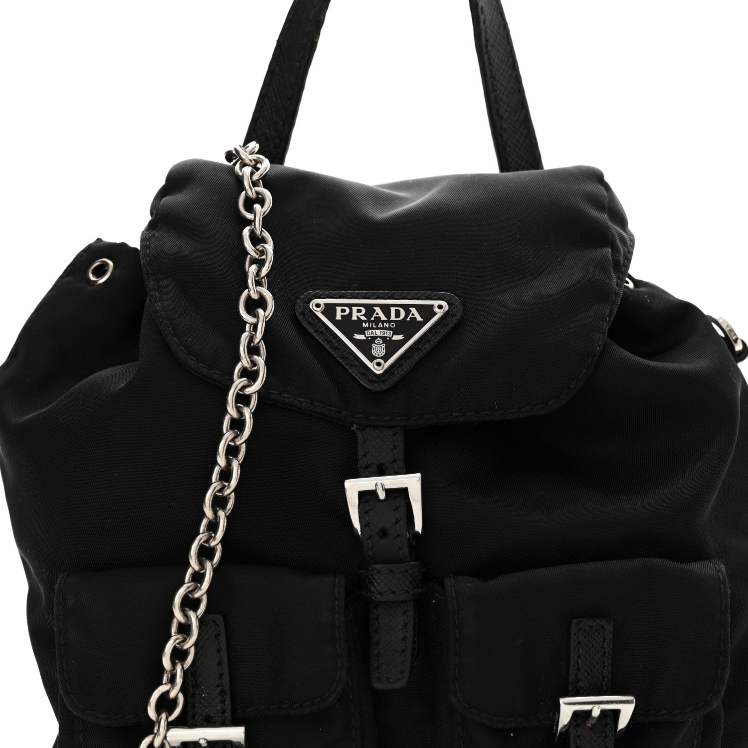 Prada Nylon Vela Mini Crossbody Backpack Black 8 of 17
