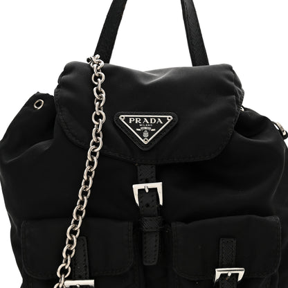 Prada Nylon Vela Mini Crossbody Backpack Black 8 of 17