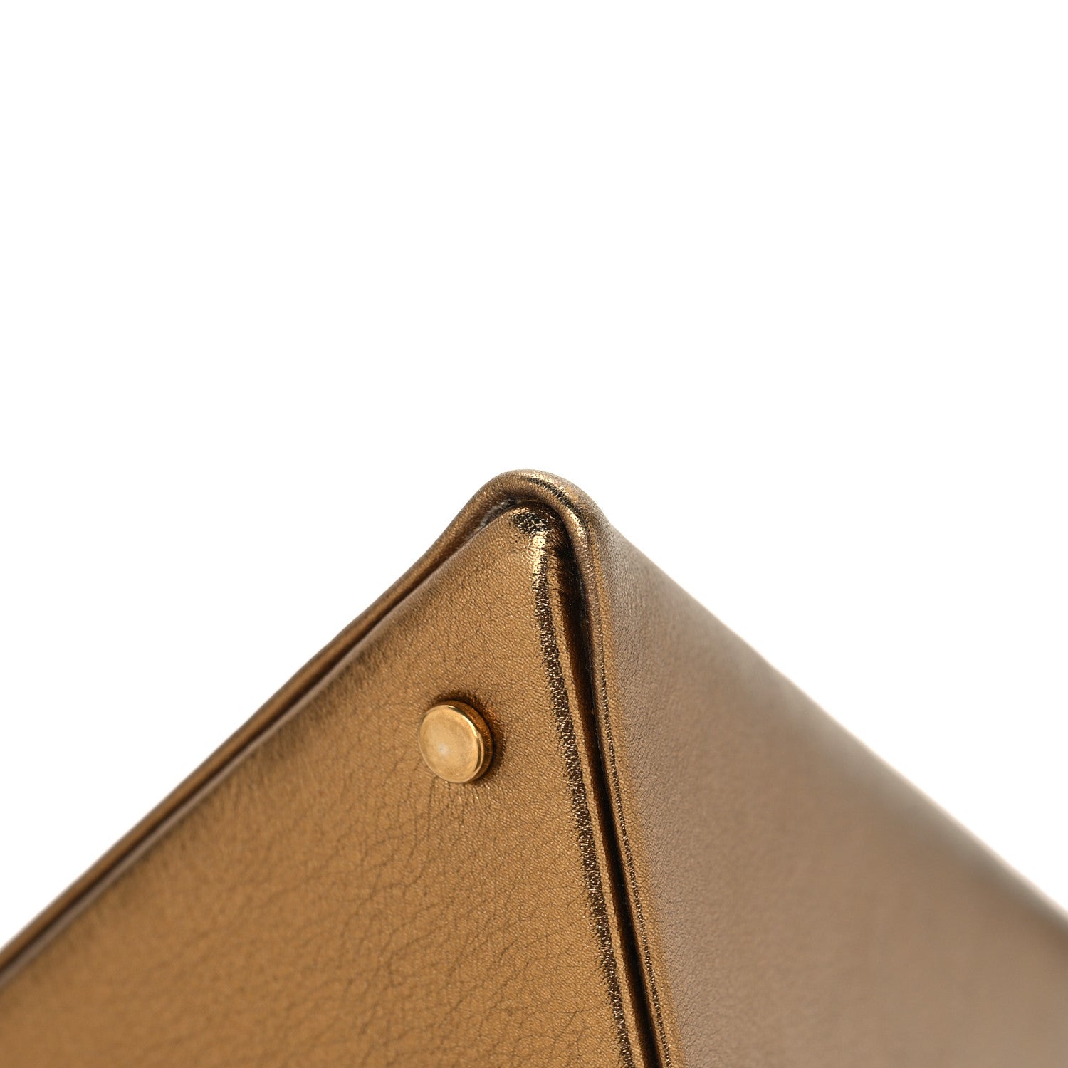 Saint Laurent Metallic Lambskin Pyramid Clutch Brome 10 of 12