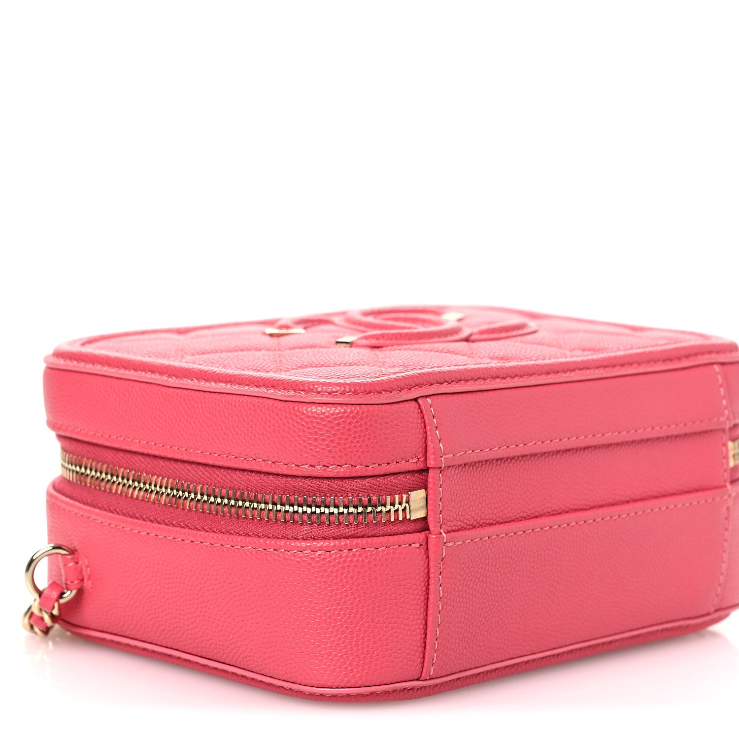 Chanel Caviar Quilted Small CC Filigree Vanity Case Pink 9 of 10