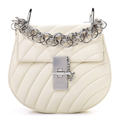 Chloe Calfskin Quilted Mini Drew Bijou Shoulder Bag Natural White 1 of 9