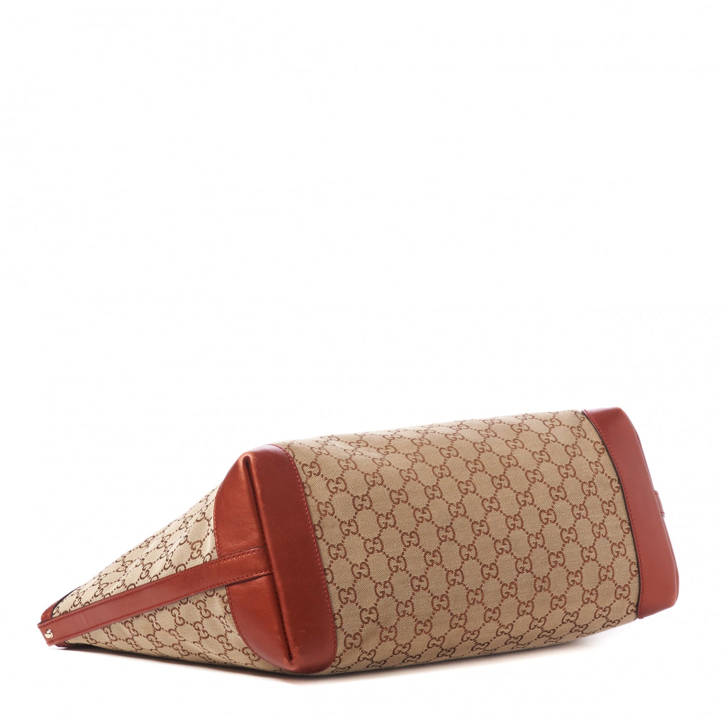 Metallic Monogram Medium Craft Tote Red