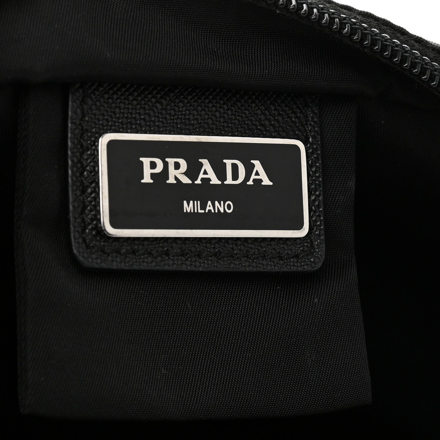 Prada Nylon Vela Flat Messenger Bag Black 6 of 10
