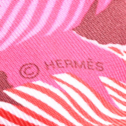 Hermes Silk Jaguar Quetzal Twilly Fuchsia Rose Bordeaux 3 of 4