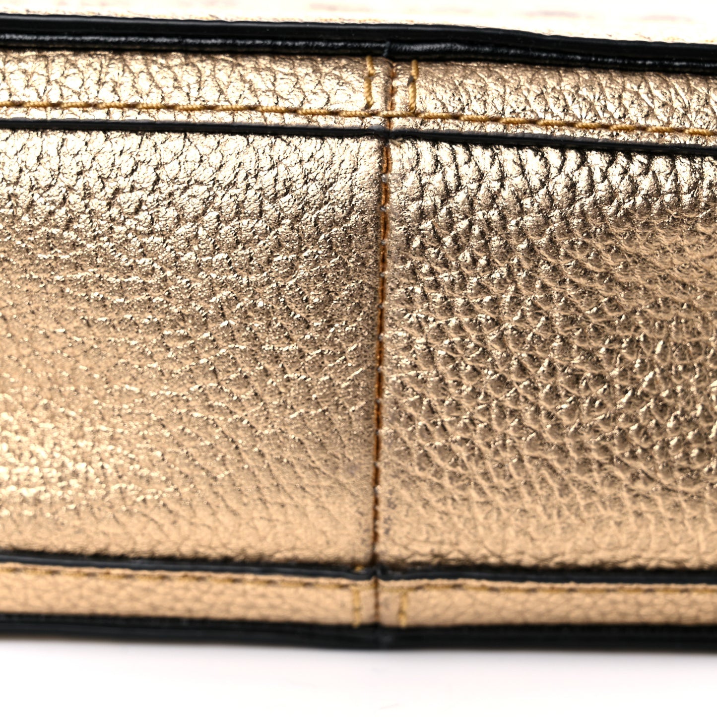 Metallic Calfskin The Box 20 Crossbody Gold