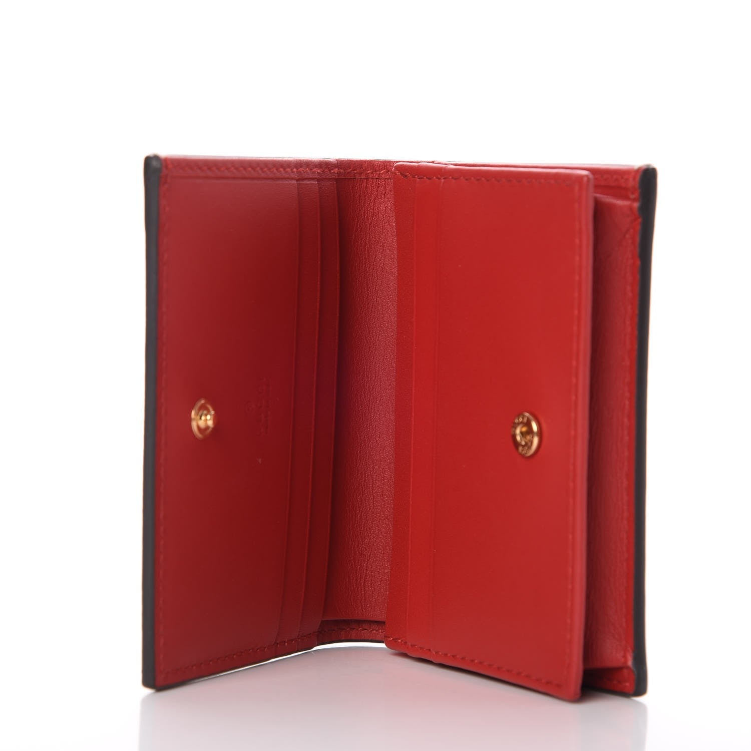 Gucci GG Supreme Monogram Blooms Card Case Beige Blue Navy Hibiscus Red 5 of 8