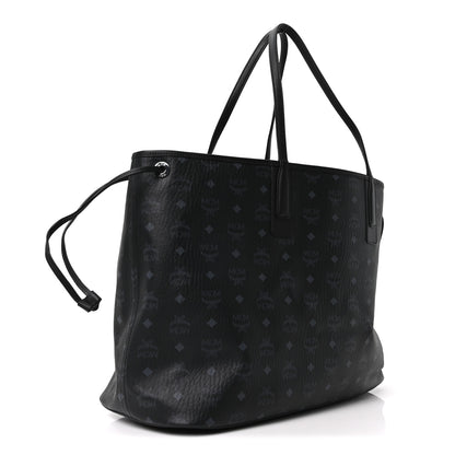 MCM Visetos Large Liz Reversible Shopper Tote Black 4 of 10