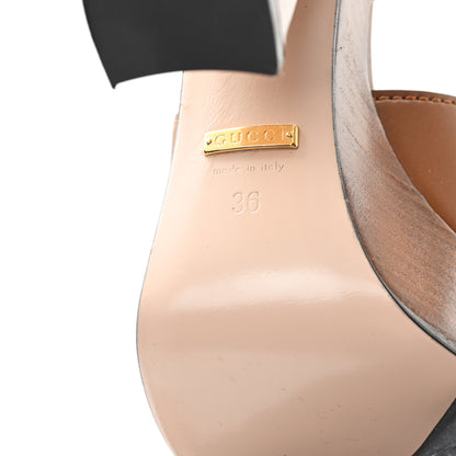Gucci Cosmos Softy Calfskin Wooden Interlocking G Cut-Out 30/120mm Platform Sandals 36 Cuir 7 of 8