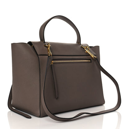Celine Drummed Calfskin Mini Belt Bag Taupe 2 of 10