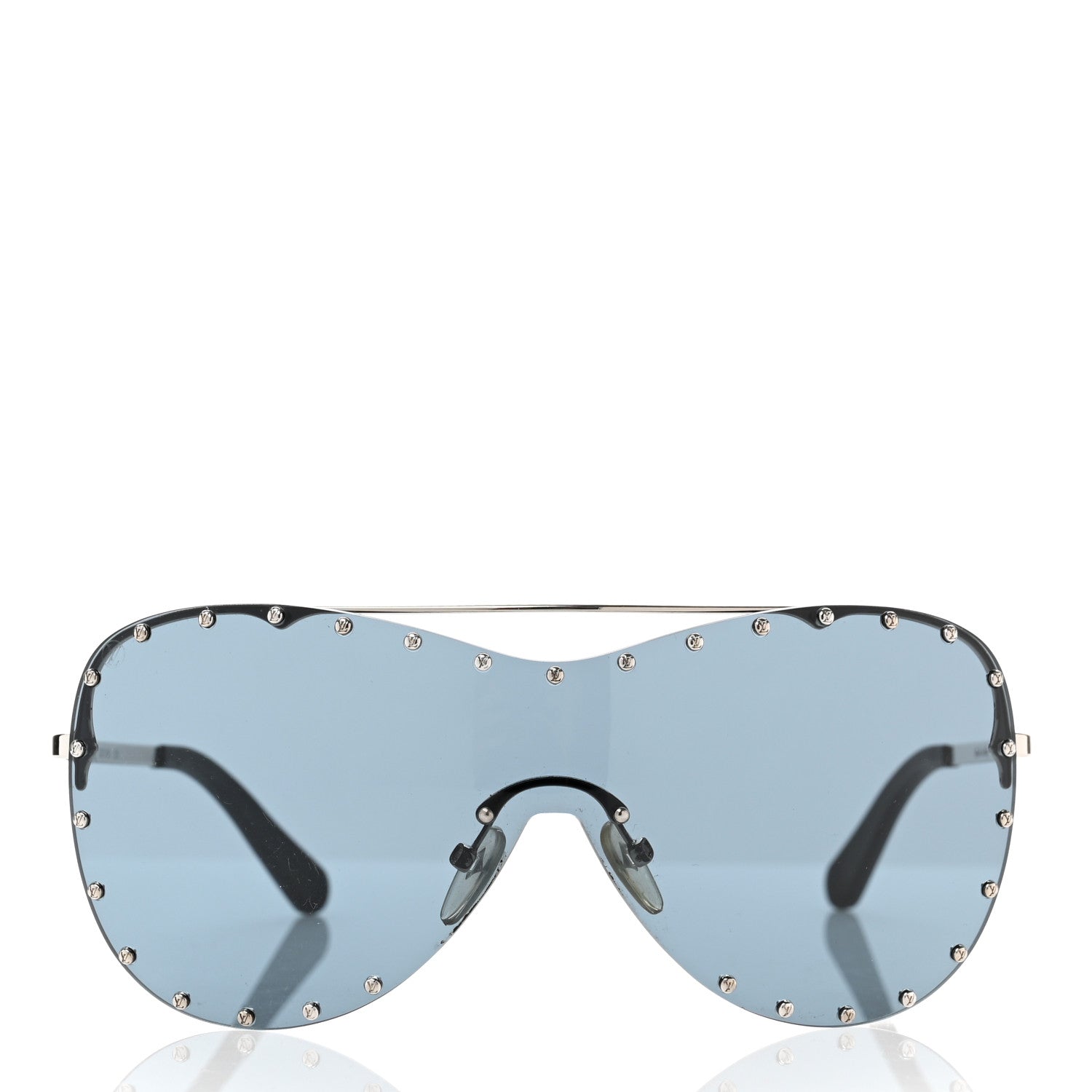 Louis Vuitton Metal The Party Shield Sunglasses Z1056W Black 2 of 8