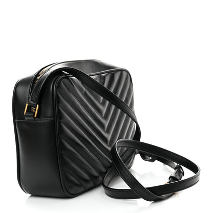 Saint Laurent Calfskin Matelasse Monogram Lou Camera Bag Black 3 of 10