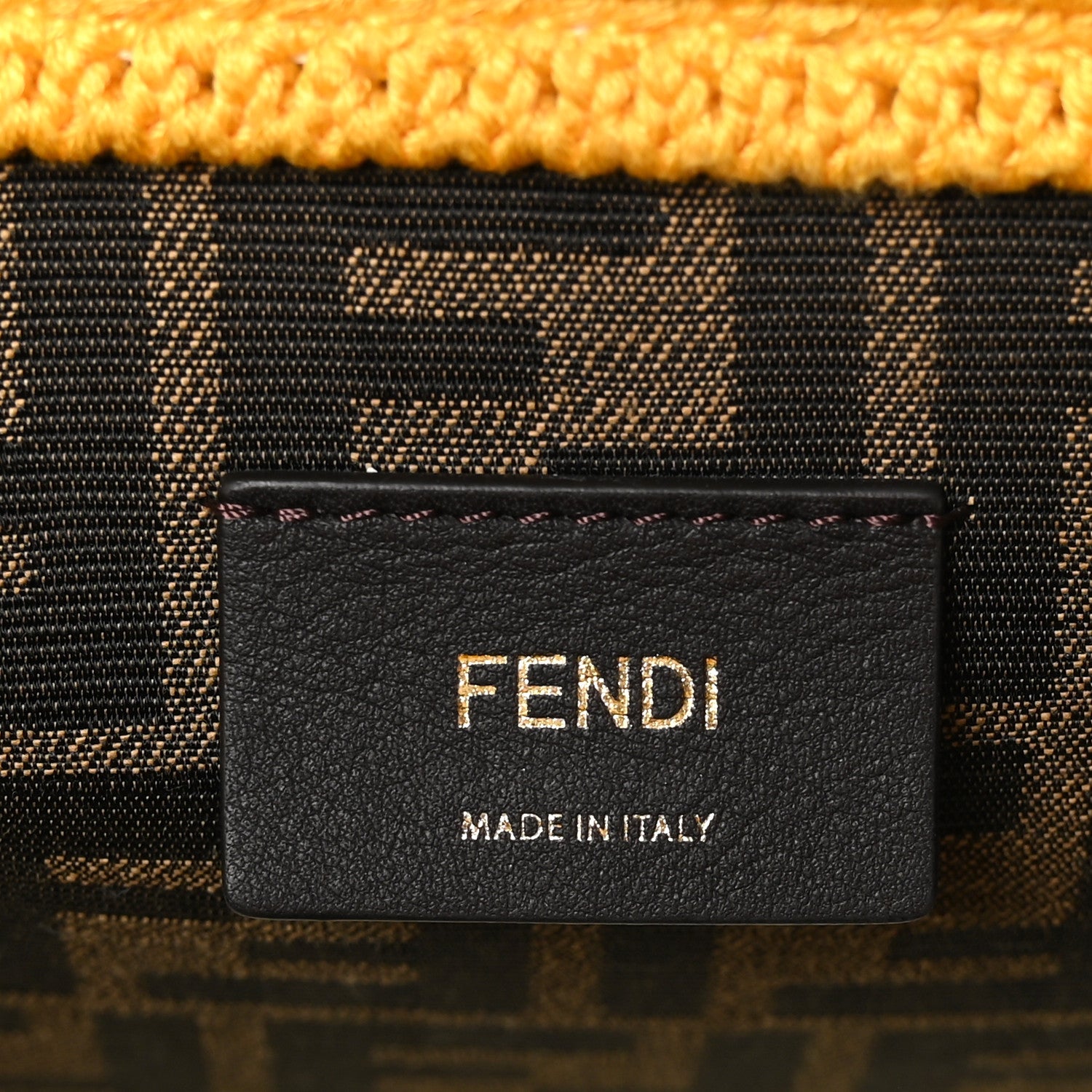 Fendi Crochet Vitello King Logo Plexiglass Medium Fendi Sunshine Shopper Tote Mimosa Panna 6 of 11