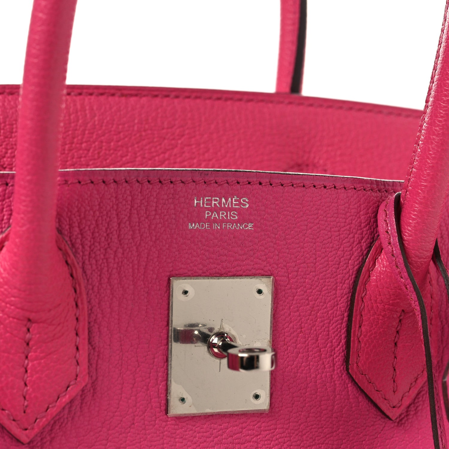 Hermes Chevre De Coromandel Birkin 30 Rose Shocking 6 of 16